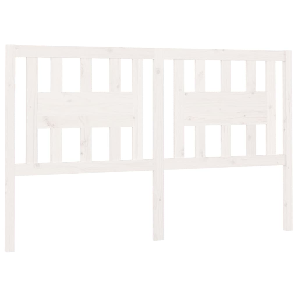 Headboard White 141x4x100 cm Solid Wood Pine
