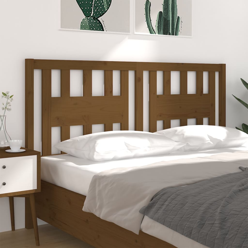 Headboard Honey Brown 166x4x100 cm Solid Wood Pine