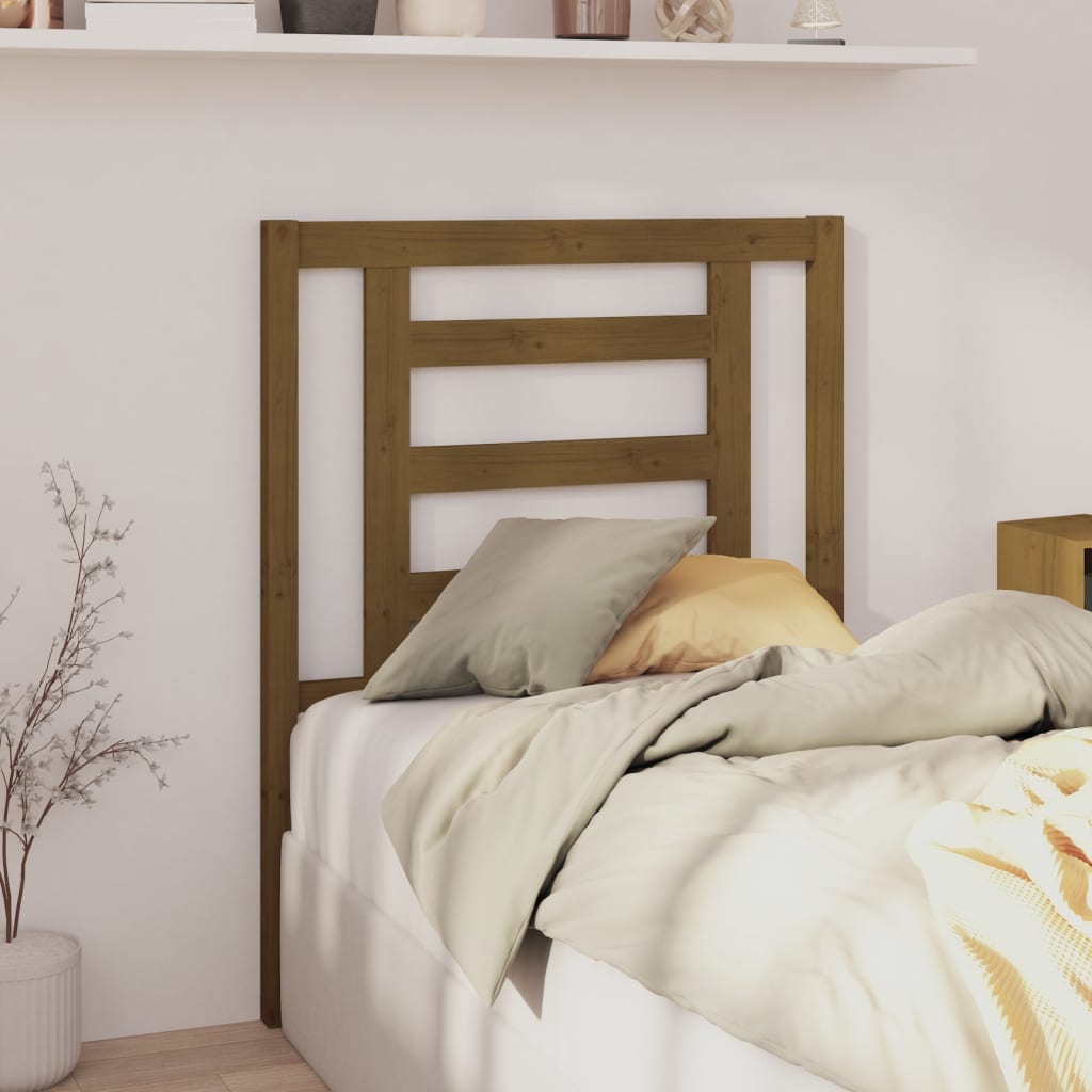 Bed Headboard Honey Brown 81x4x100 cm Solid Wood Pine