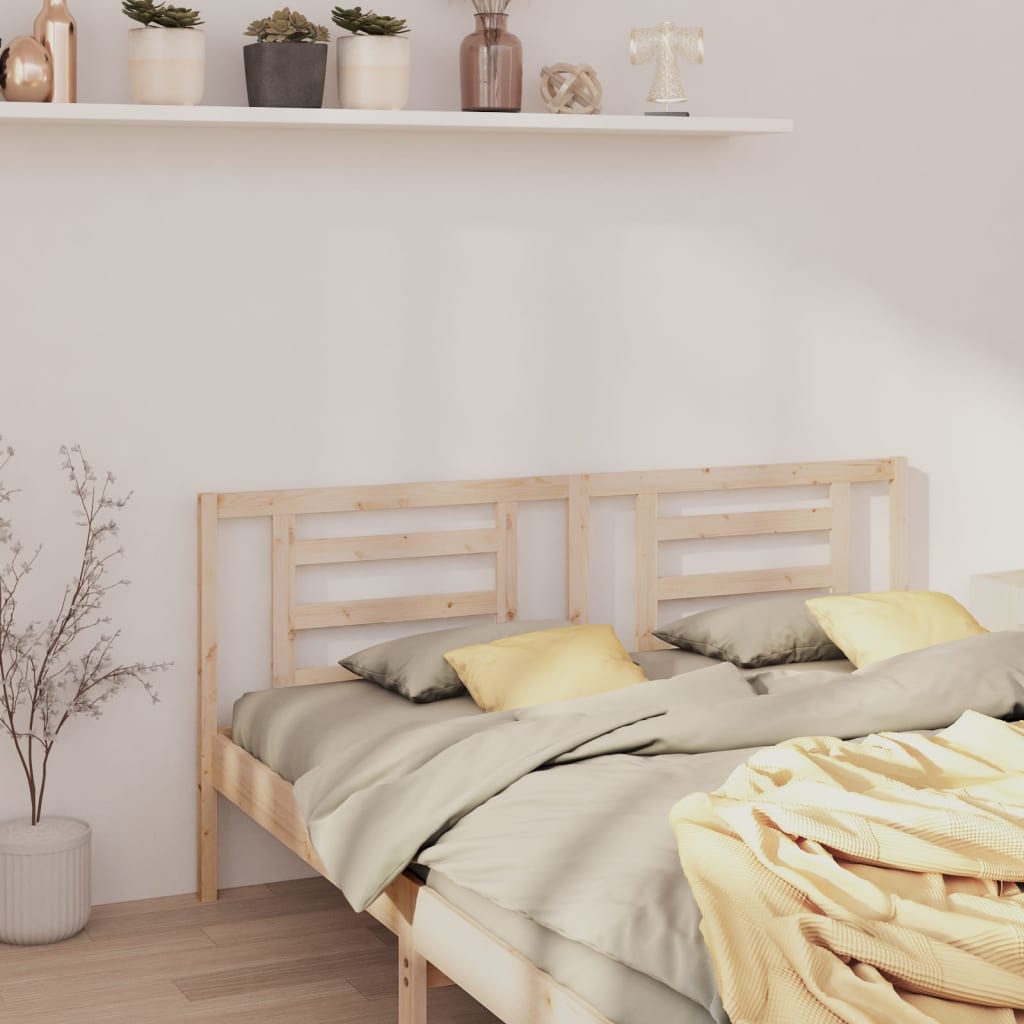 Bed Headboard 166x4x100 cm Solid Wood Pine