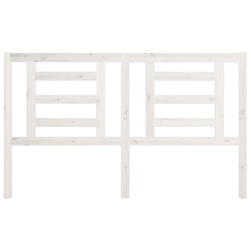 Bed Headboard White 166x4x100 cm Solid Pine Wood