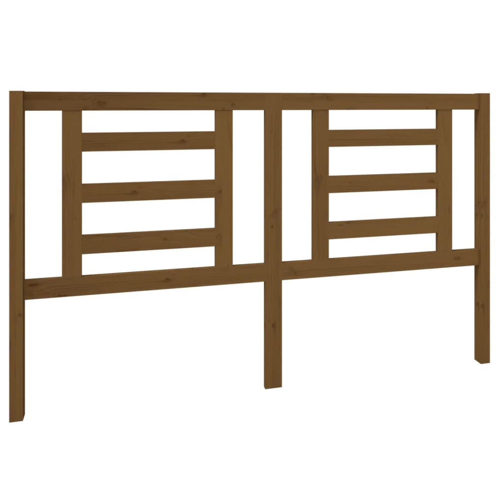 Bed Headboard Honey Brown 166x4x100 cm Solid Pine Wood