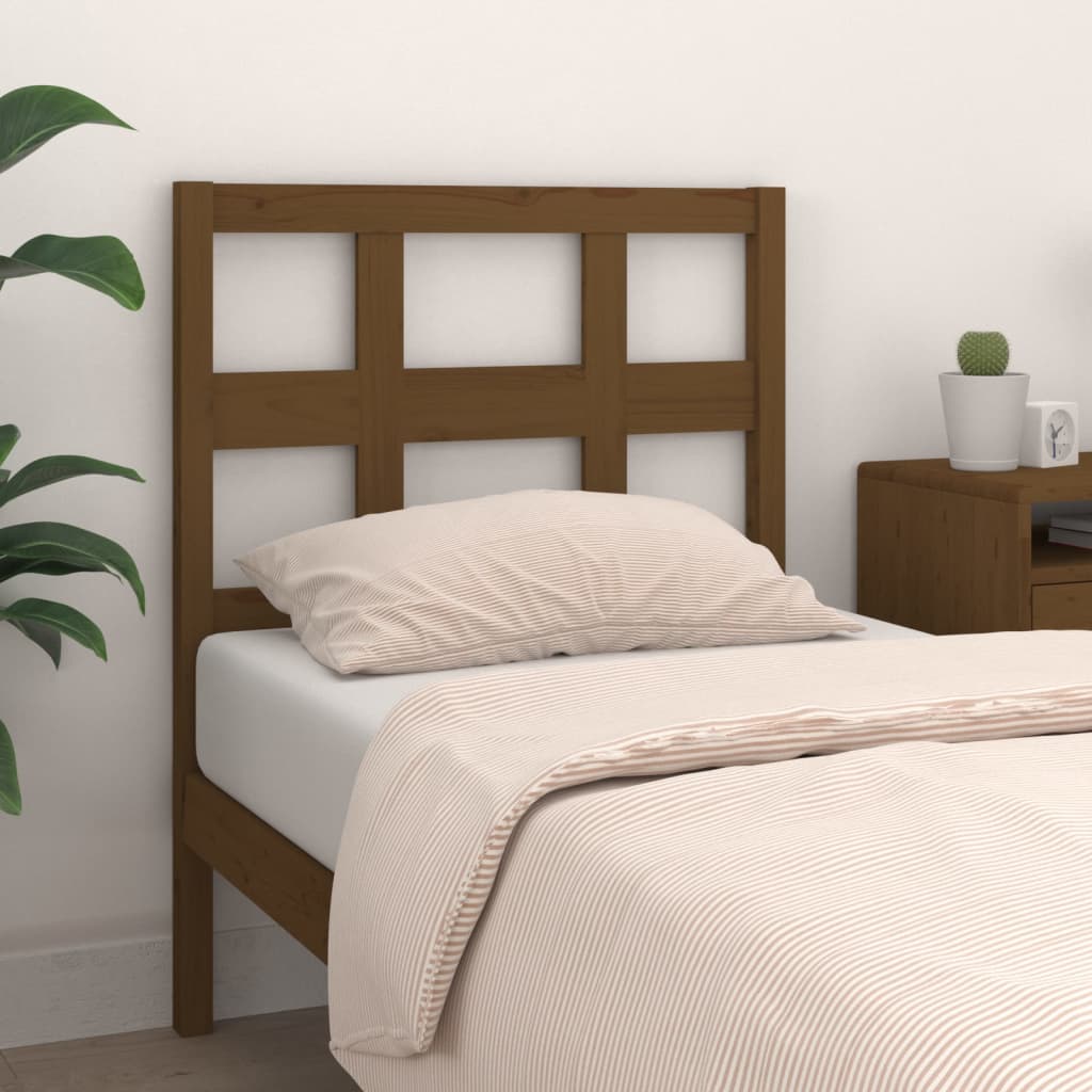 Bed Headboard Honey Brown 105.5x4x100 cm Solid Wood Pine