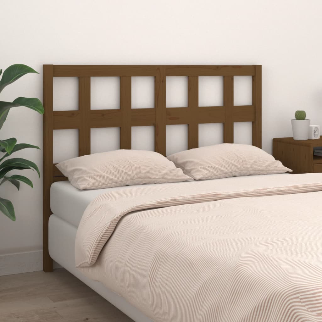 Bed Headboard Honey Brown 205.5x4x100 cm Solid Wood Pine