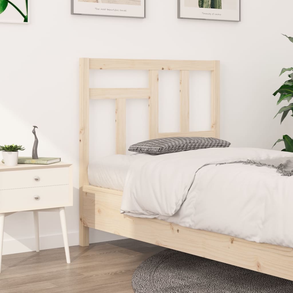 Bed Headboard 80.5x4x100 cm Solid Wood Pine