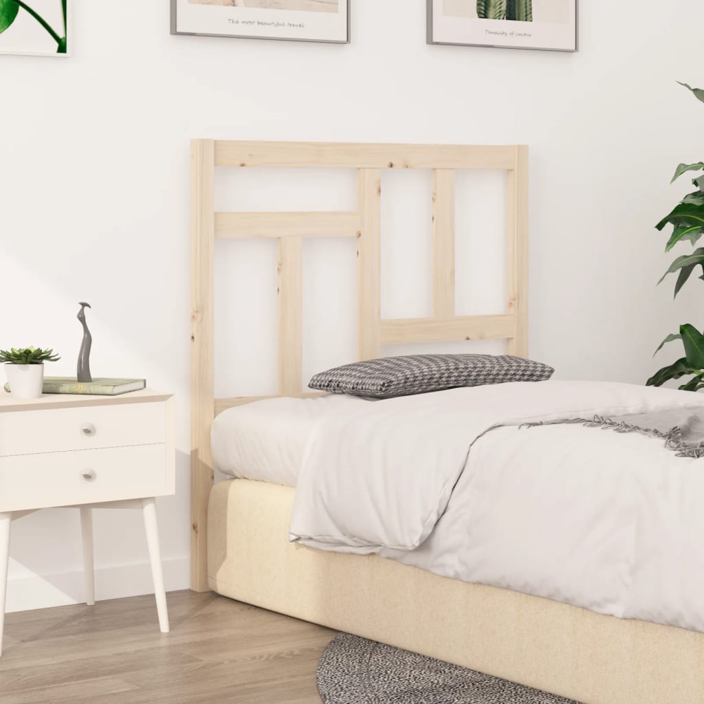 Bed Headboard 80.5x4x100 cm Solid Wood Pine