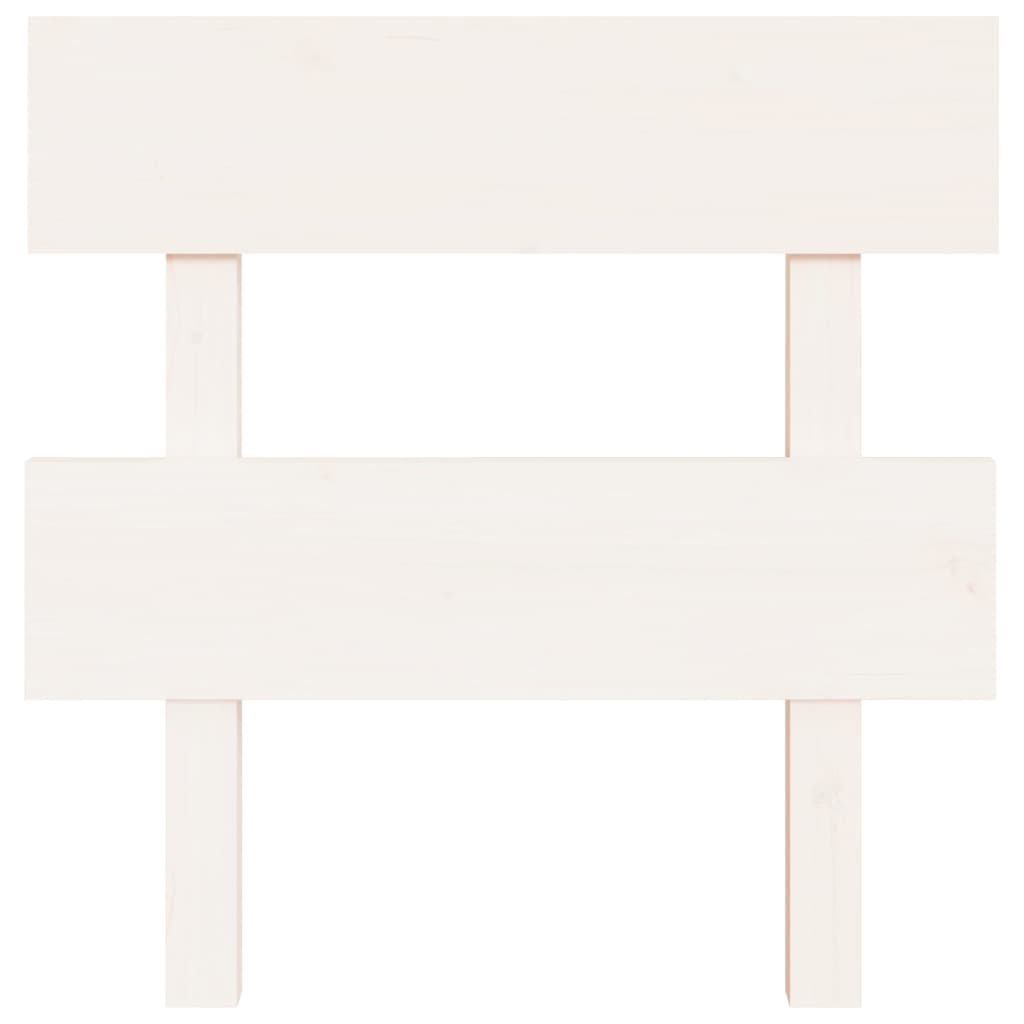Bed Headboard White 103.5x3x81 cm Solid Wood Pine