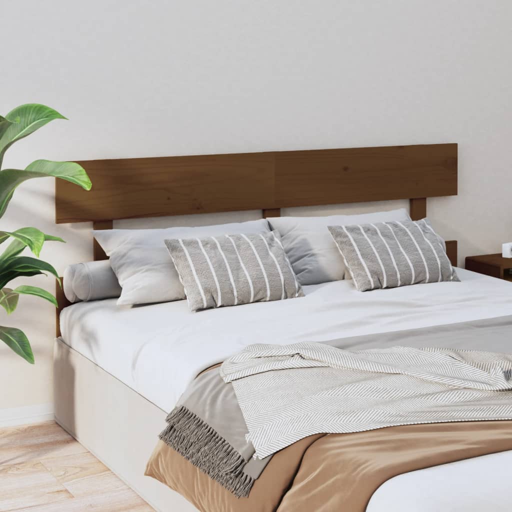 Bed Headboard Honey Brown 154x3x81 cm Solid Wood Pine