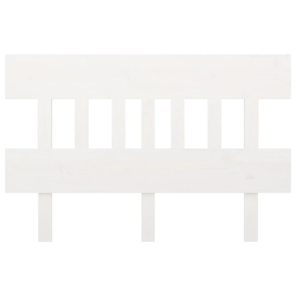 Bed Headboard White 143.5x3x81 cm Solid Wood Pine