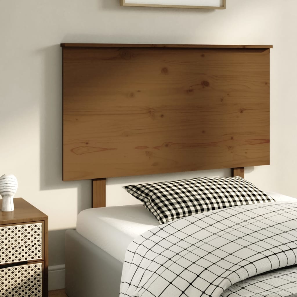Bed Headboard Honey Brown 94x6x82.5 cm Solid Wood Pine