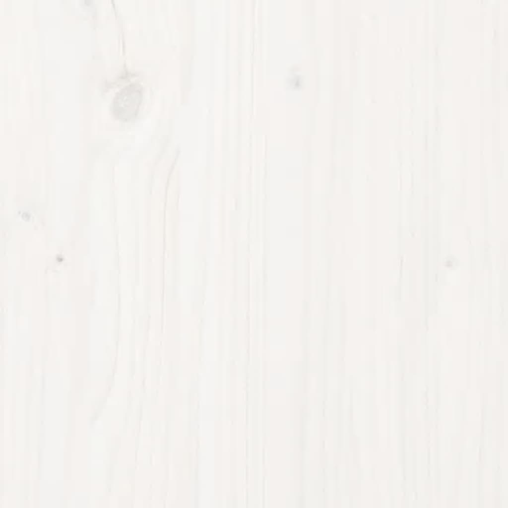 Bed Headboard White 122.5x3x80.5 cm Solid Wood Pine