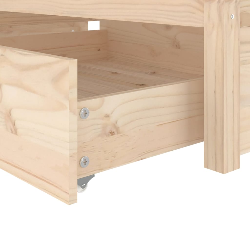 Bed Frame without Mattress with Drawers Single