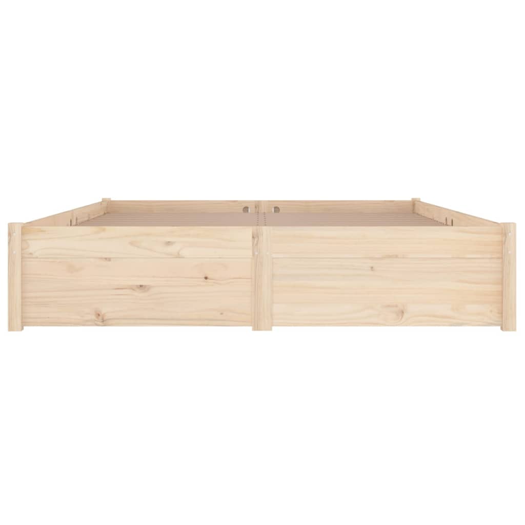 Bed Frame without Mattress with Drawers Double