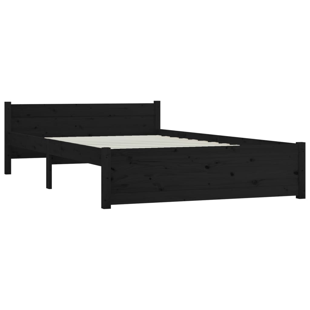 Bed Frame without Mattress with Drawers Black King Size