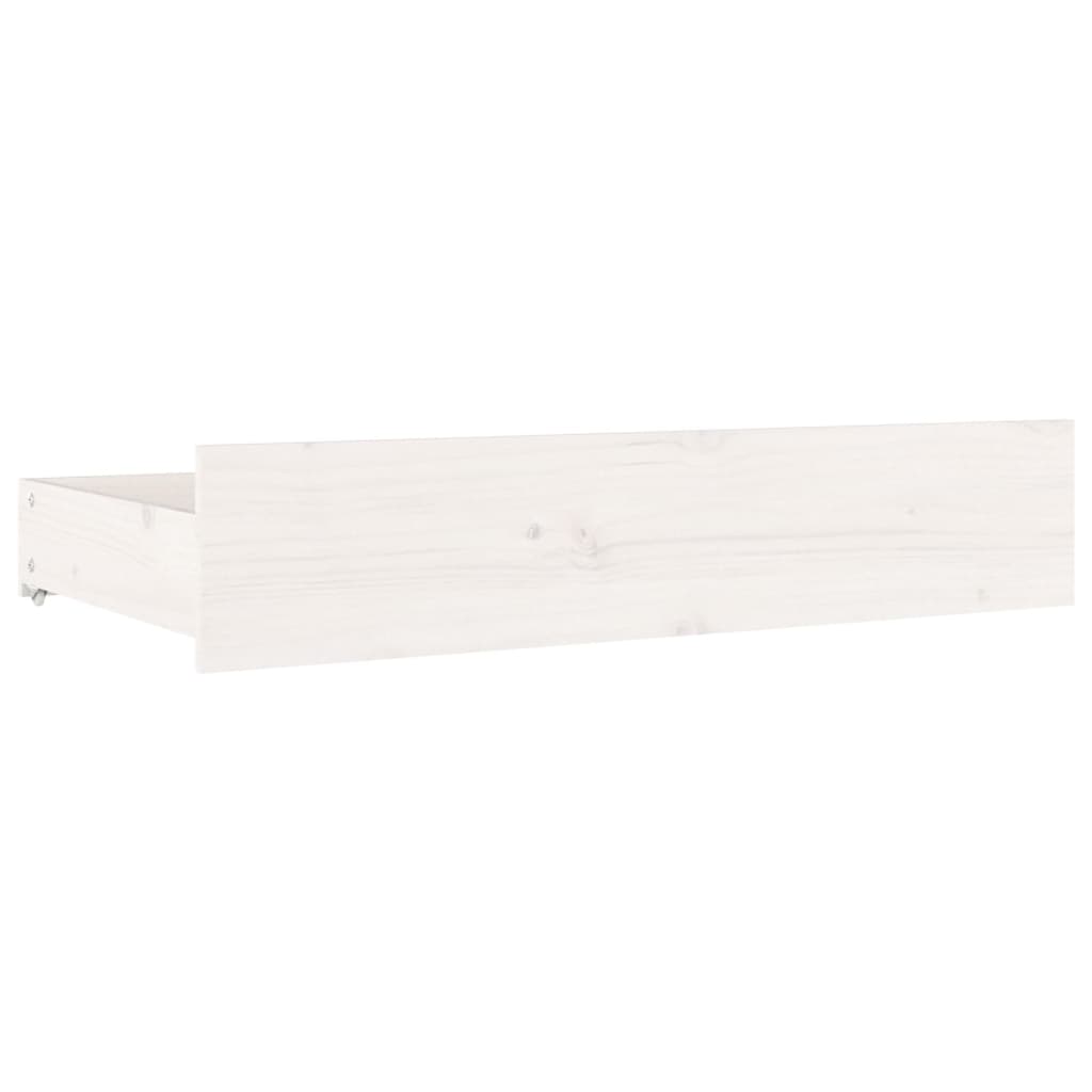 Bed Frame without Mattress with Drawers White 160x200 cm