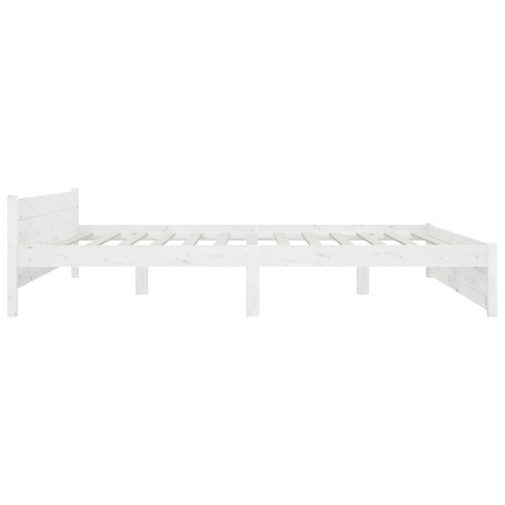 Bed Frame without Mattress with Drawers White Super King