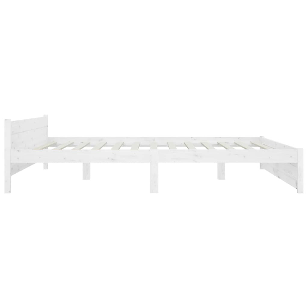 Bed Frame without Mattress with Drawers White 200x200 cm