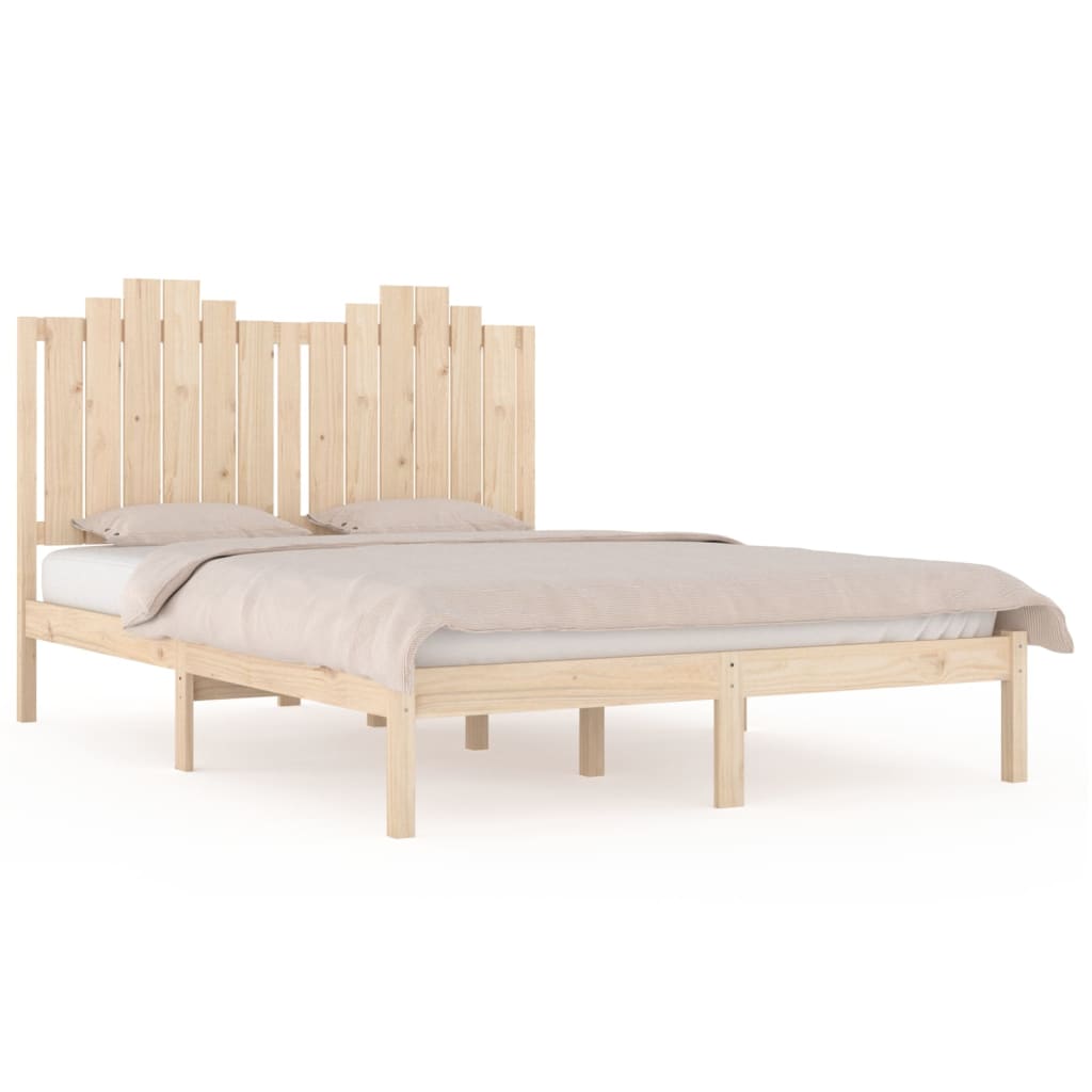3103758 vidaXL Bed Frame without Mattress Solid Wood 140x190 cm (809997+818470)