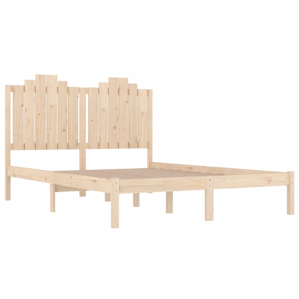 3103758 vidaXL Bed Frame without Mattress Solid Wood 140x190 cm (809997+818470)