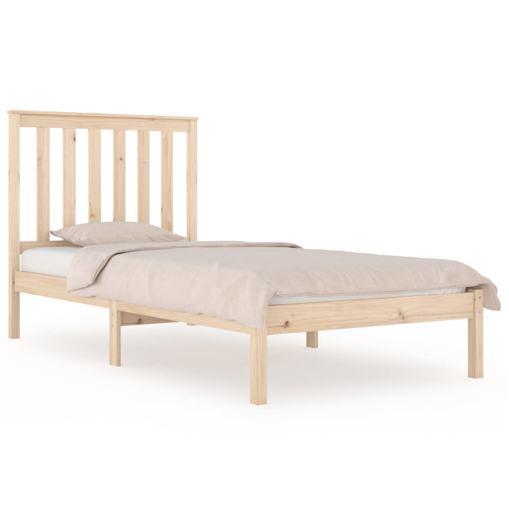 3103833 vidaXL Bed Frame without Mattress Solid Wood 100x200 cm (810007+818505)