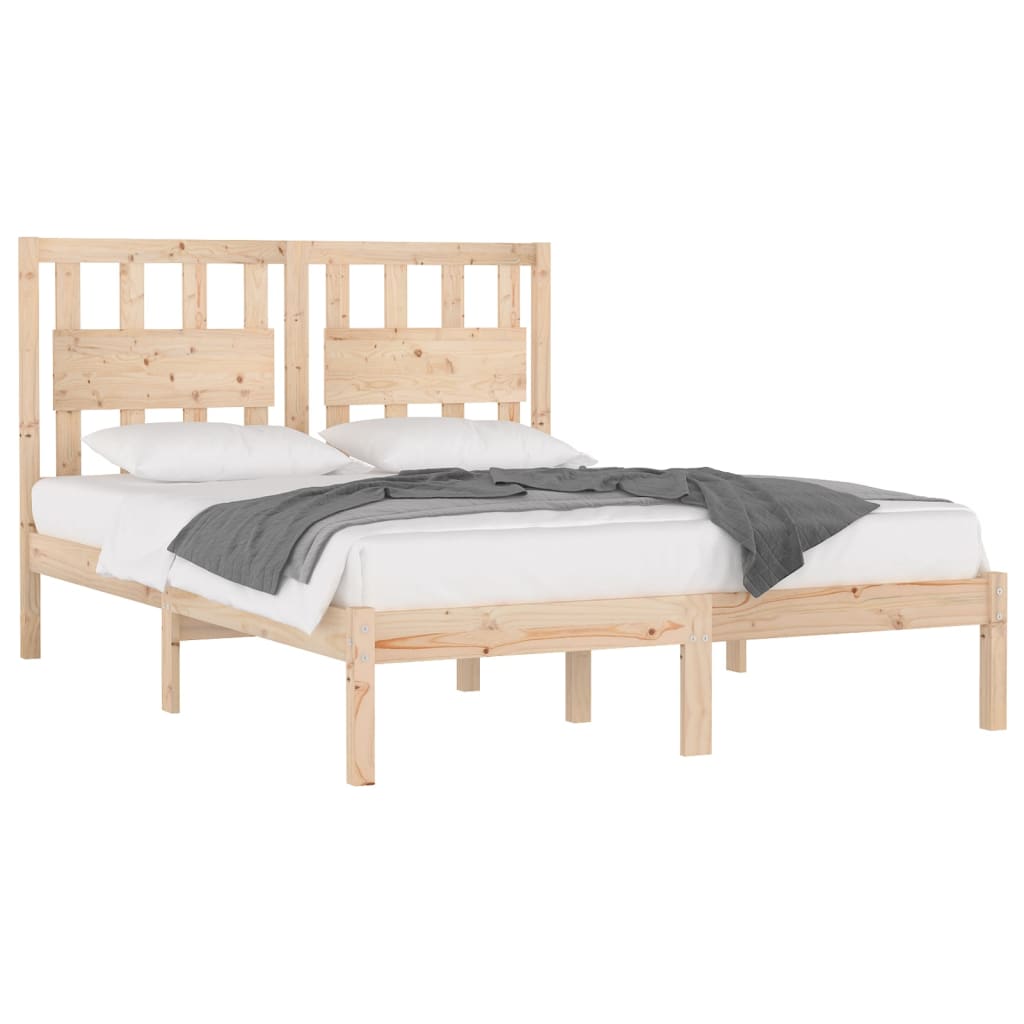Bed Frame without Mattress Solid Wood Super King