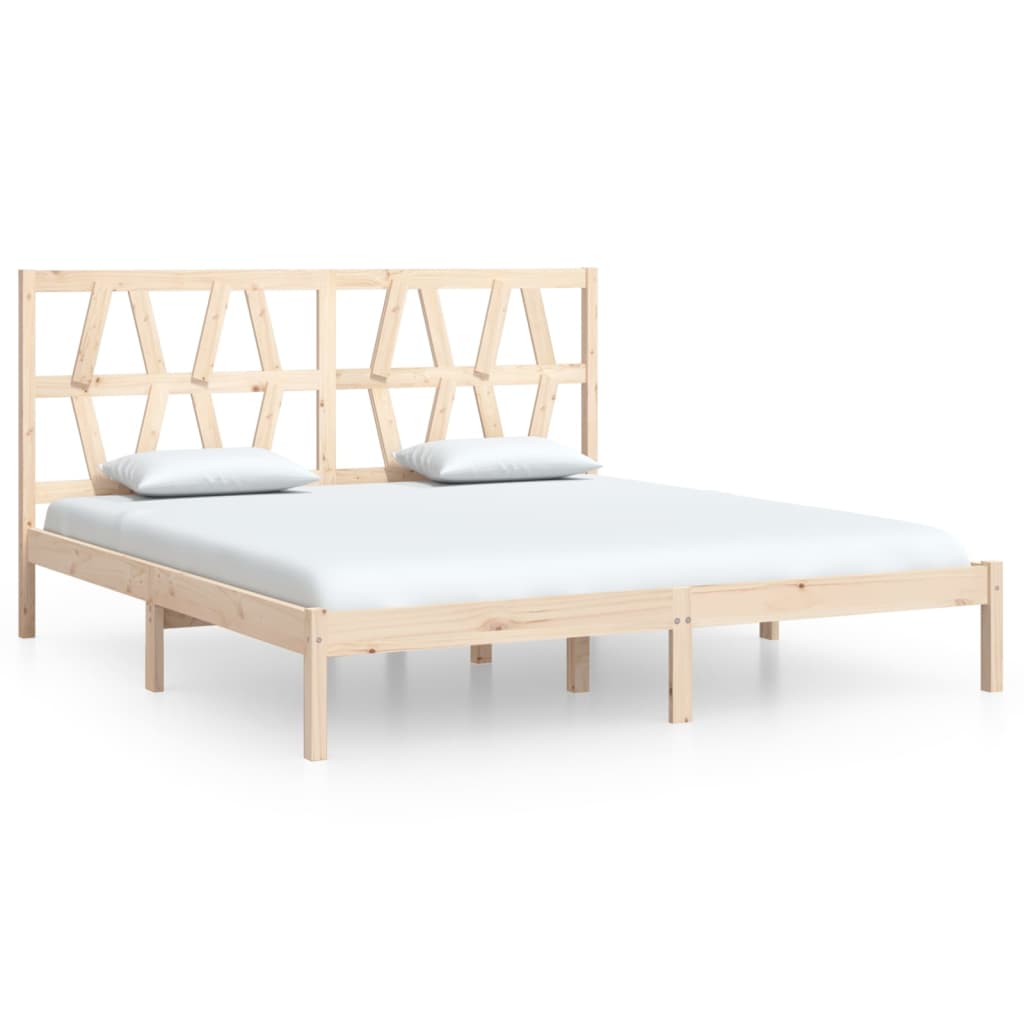 Bed Frame without Mattress Solid Wood Super King