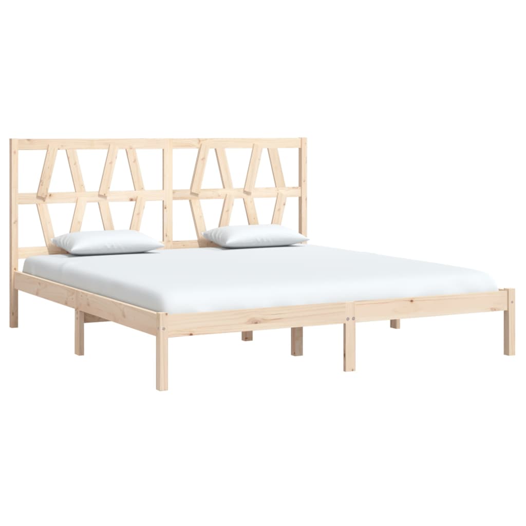 Bed Frame without Mattress Solid Wood Super King