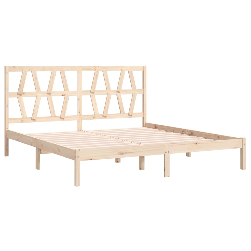 Bed Frame without Mattress Solid Wood Super King