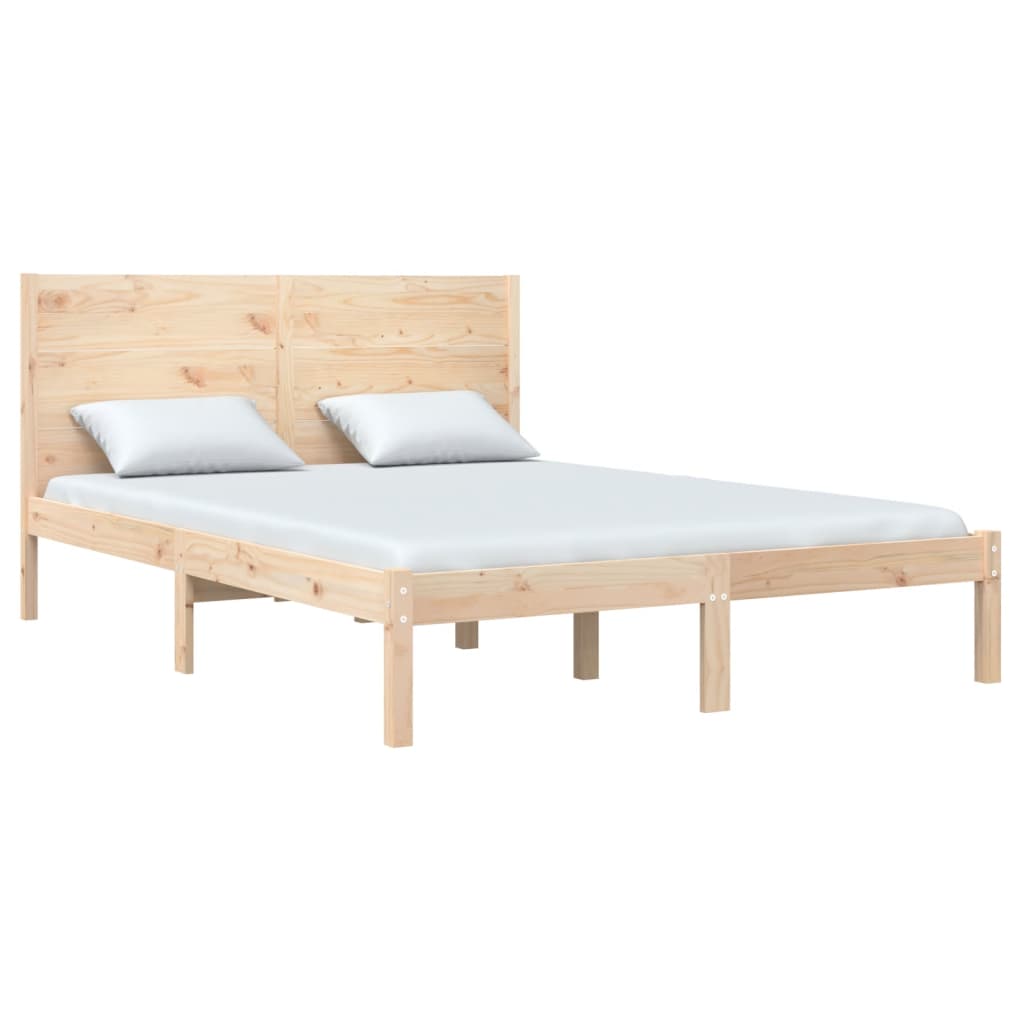 Bed Frame without Mattress 160x200 cm Solid Wood Pine
