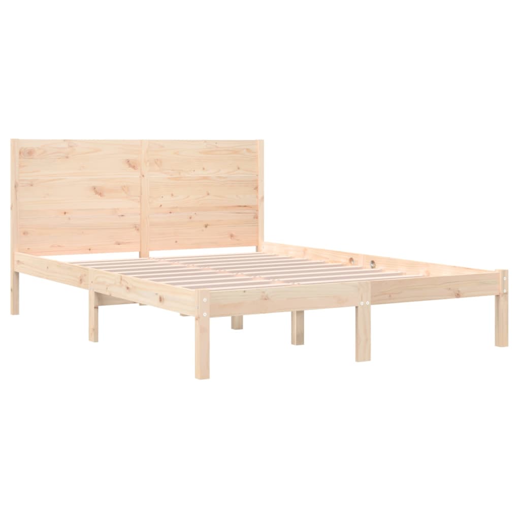 Bed Frame without Mattress 160x200 cm Solid Wood Pine