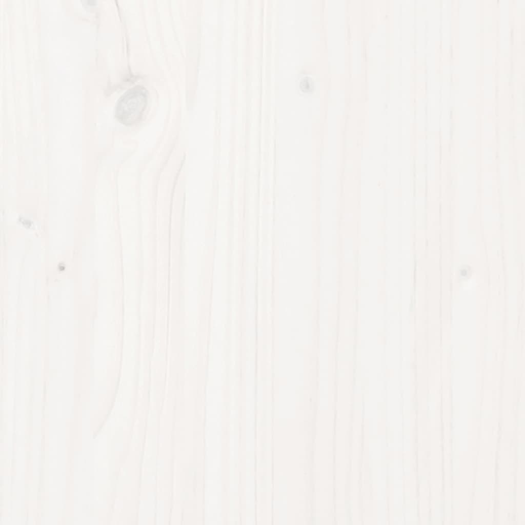 Bed Frame without Mattress White 200x200 cm Solid Wood Pine