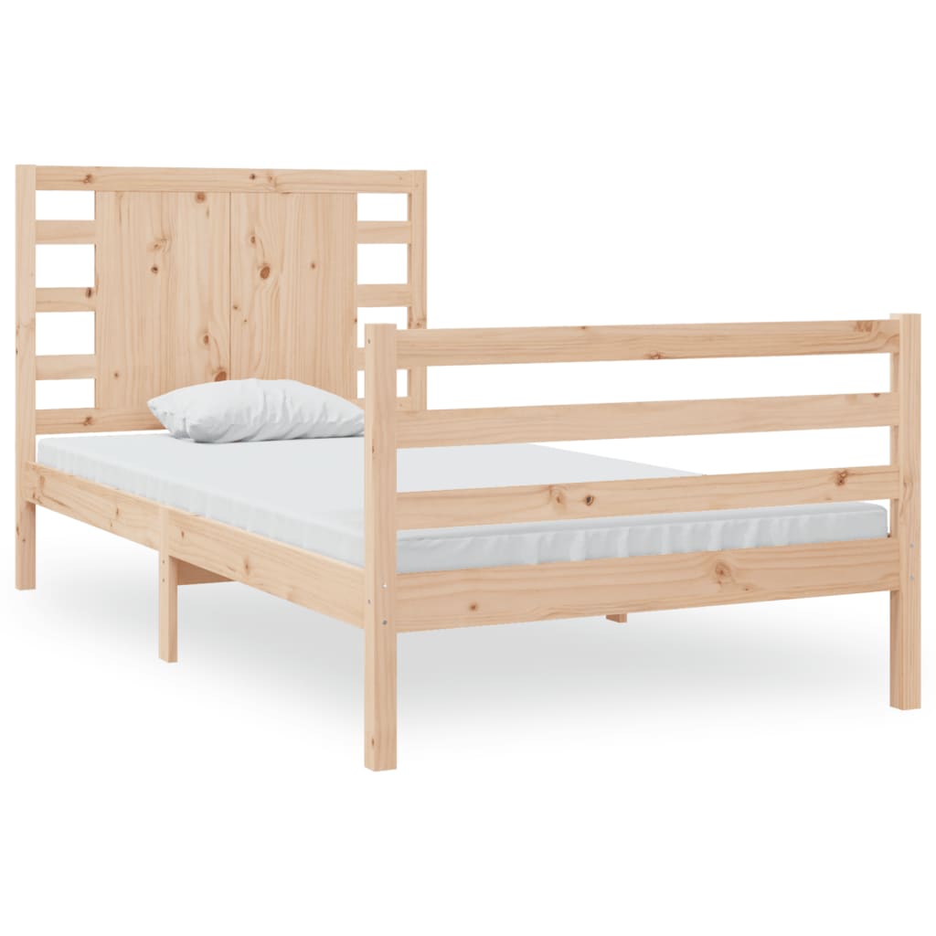 Bed Frame without Mattress 90x200 cm Solid Wood Pine