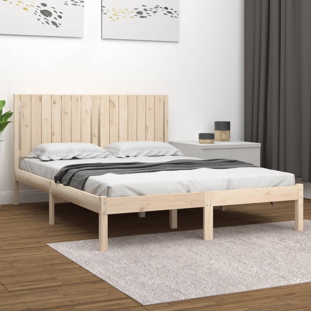 Bed Frame without Mattress 160x200 cm Solid Wood Pine