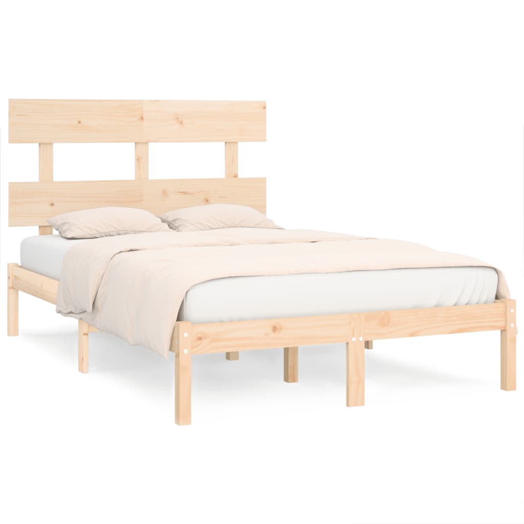 Bed Frame without Mattress 120x190 cm Small Double Solid Wood