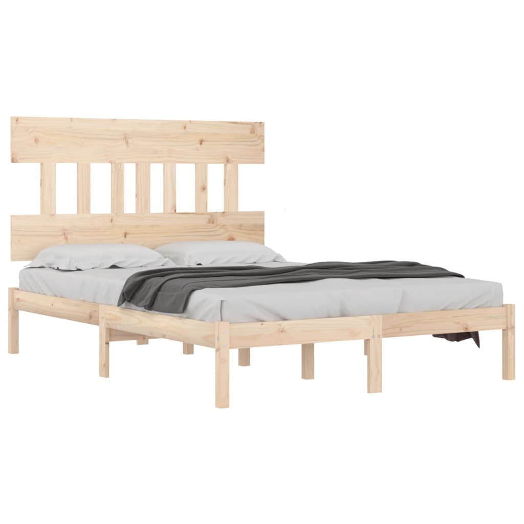 Bed Frame without Mattress 120x190 cm Small Double Solid Wood