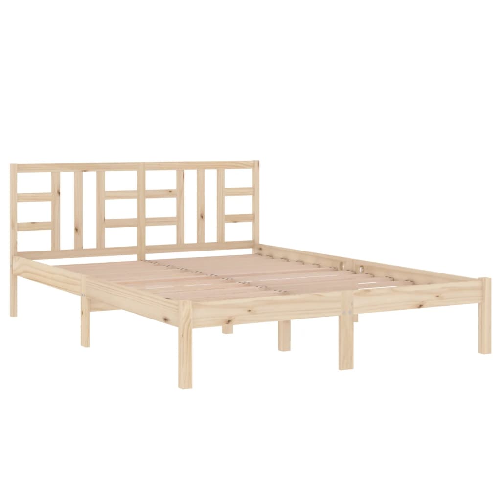 Bed Frame without Mattress 135x190 cm Double Solid Wood