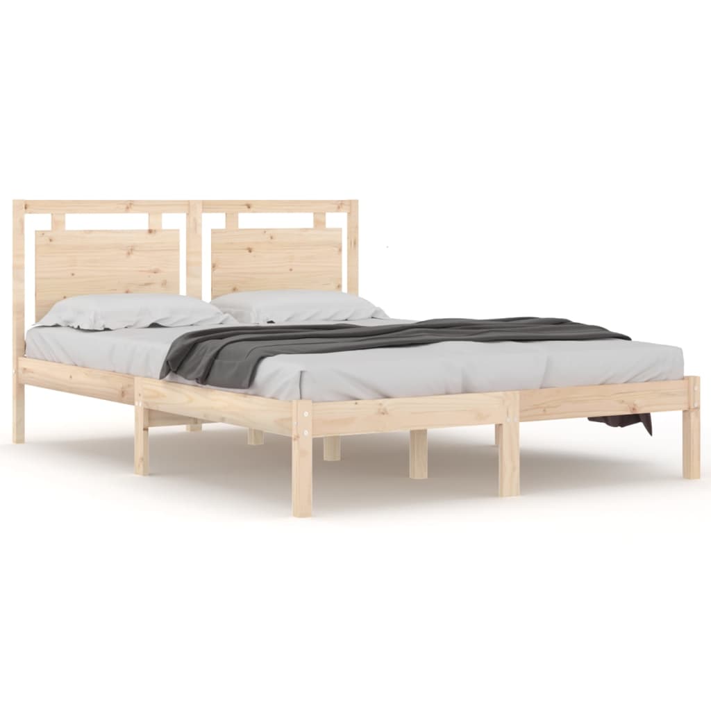 Bed Frame without Mattress 140x200 cm Solid Wood