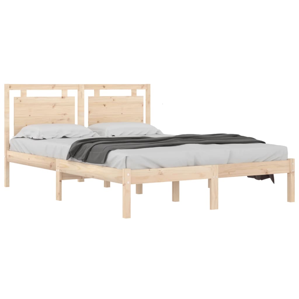Bed Frame without Mattress 140x200 cm Solid Wood
