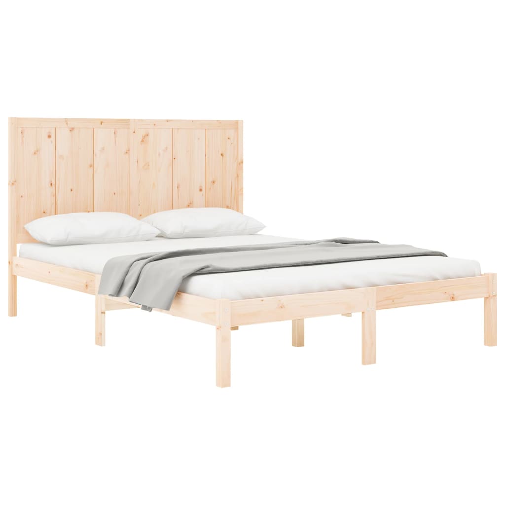 Bed Frame without Mattress 120x190 cm Small Double Solid Wood Pine