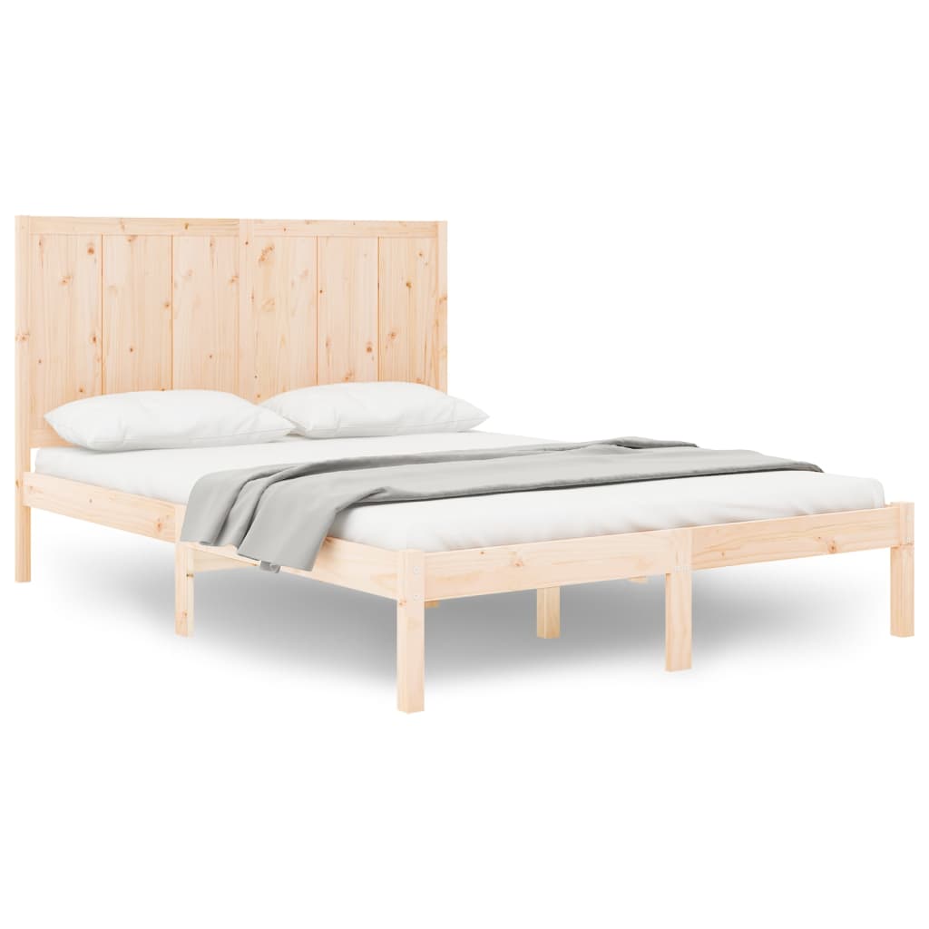 Bed Frame without Mattress 140x200 cm Solid Wood Pine
