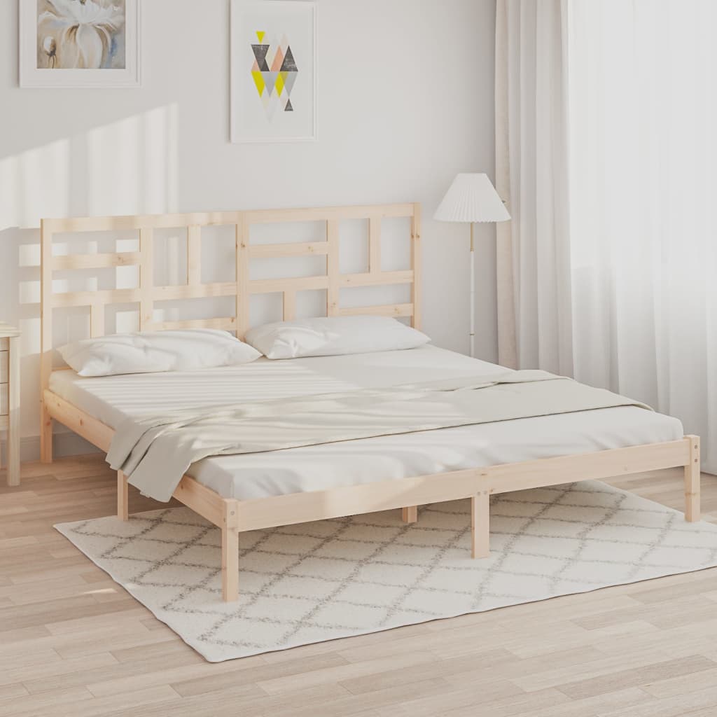 Bed Frame without Mattress Solid Wood 200x200 cm