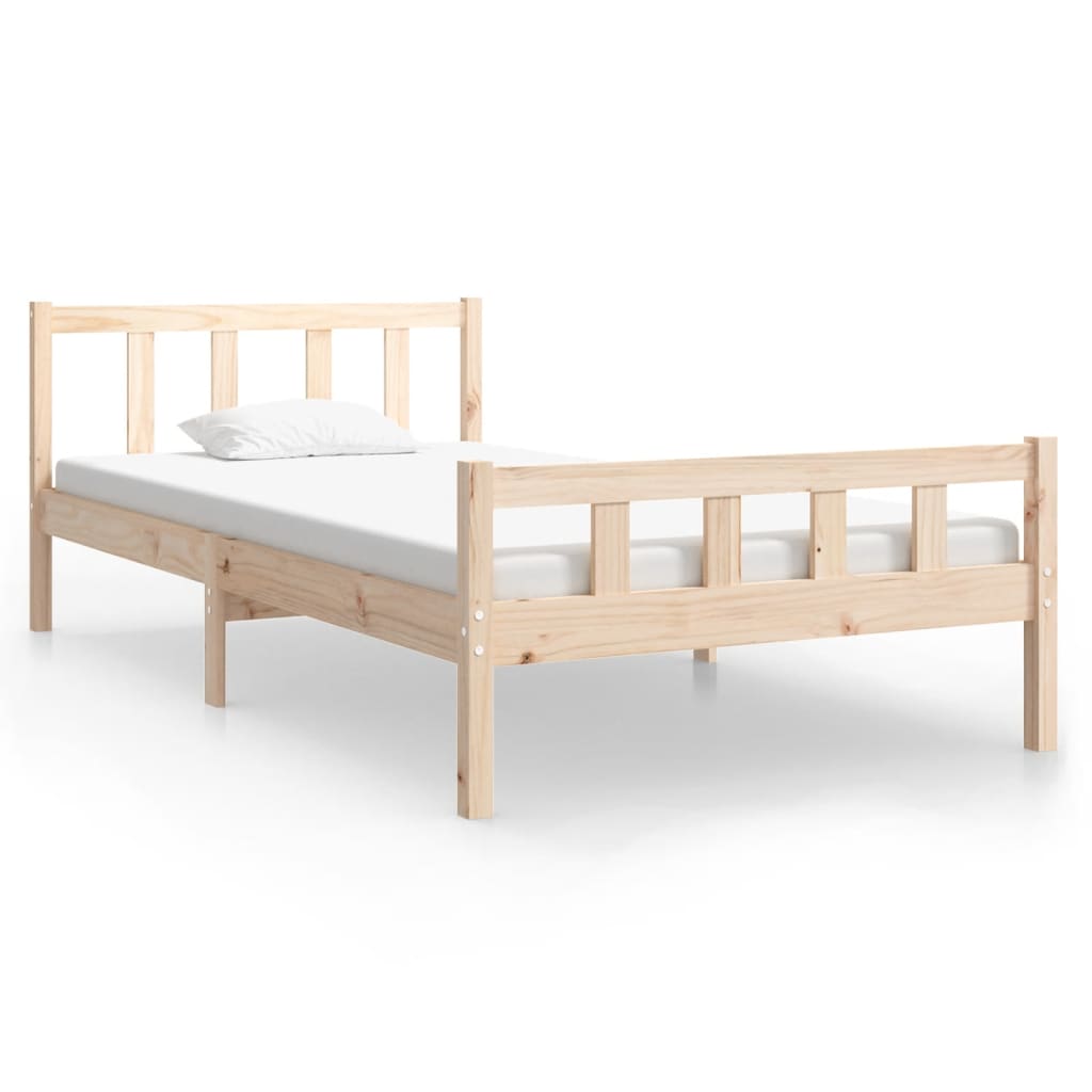 Bed Frame without Mattress Solid Wood 100x200 cm