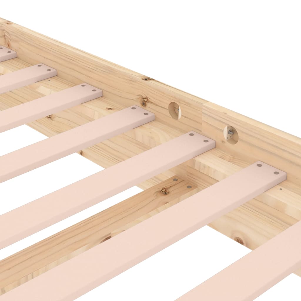 819907 vidaXL Bed Frame without Mattress Solid Wood 140x200 cm