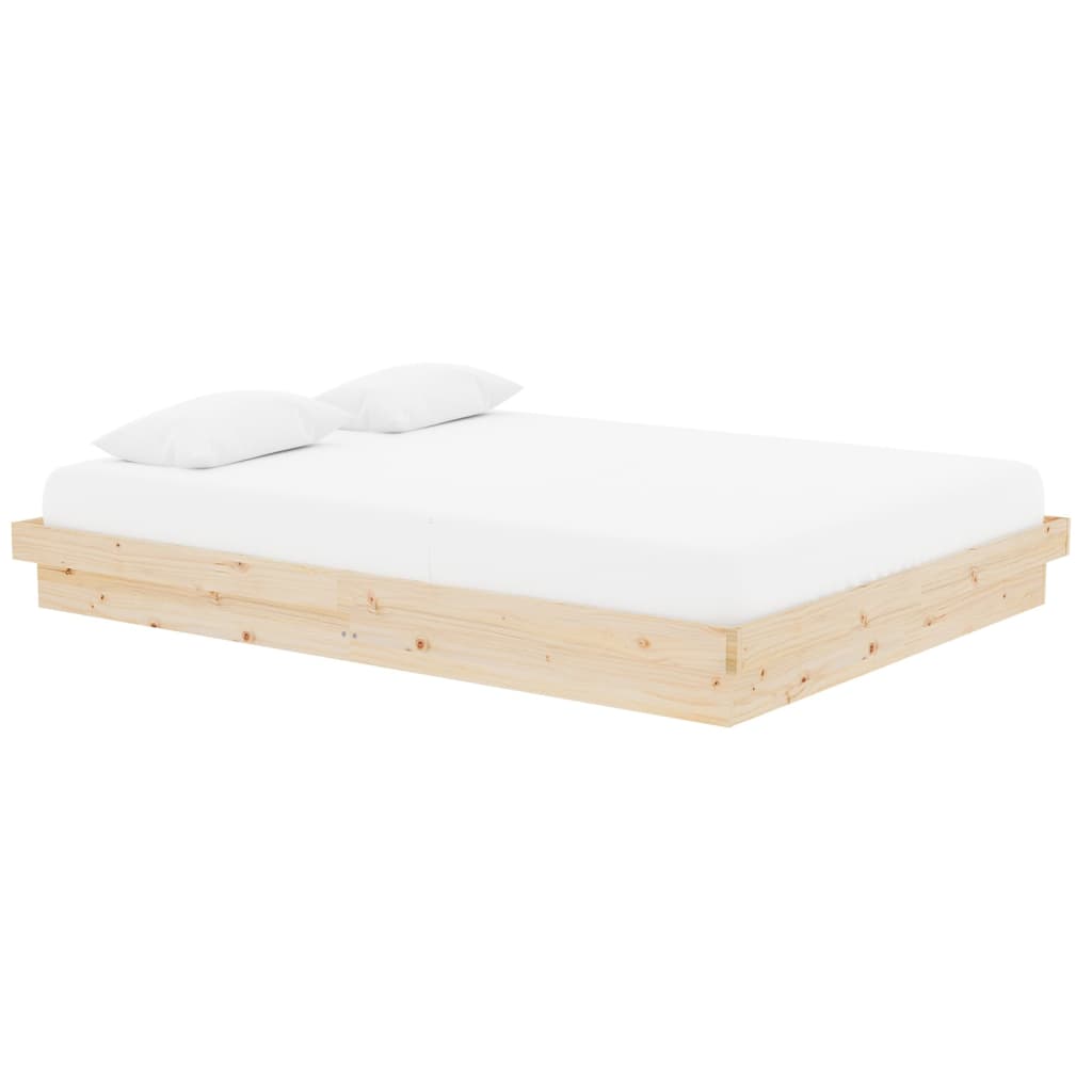 Bed Frame without Mattress Solid Wood King Size
