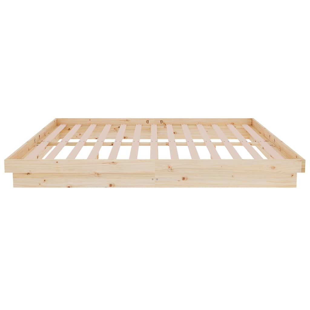Bed Frame without Mattress Solid Wood King Size