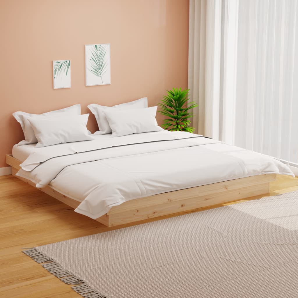 Bed Frame without Mattress Solid Wood 200x200 cm