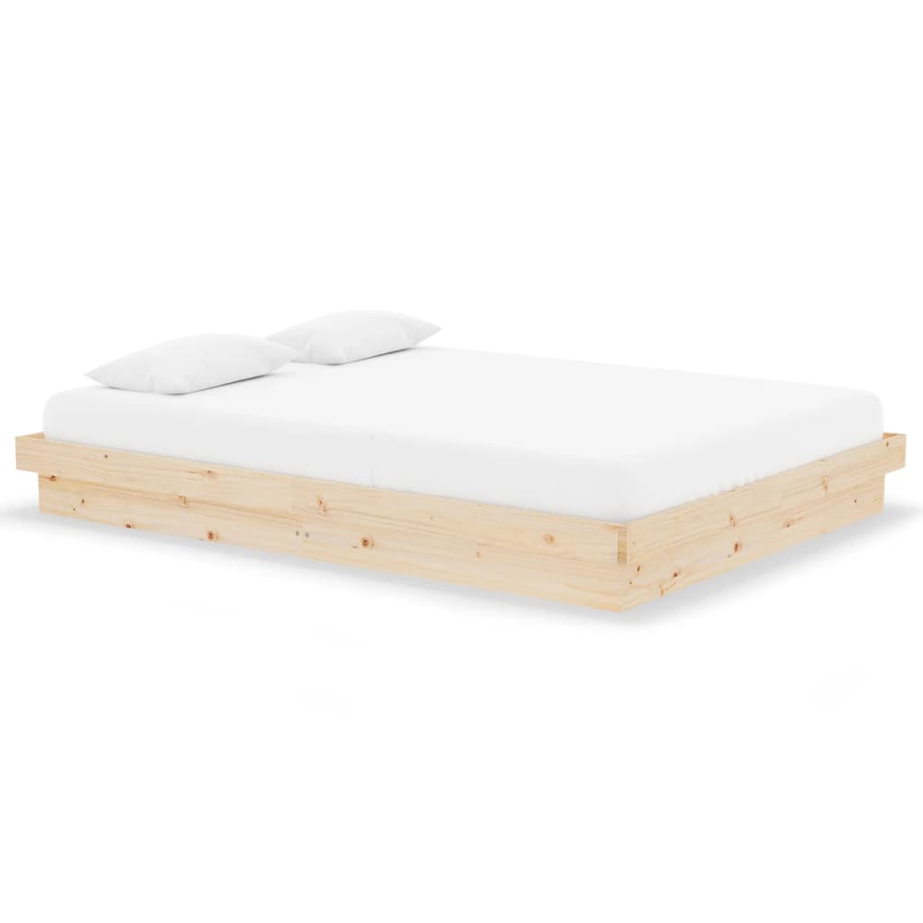 Bed Frame without Mattress Solid Wood Double
