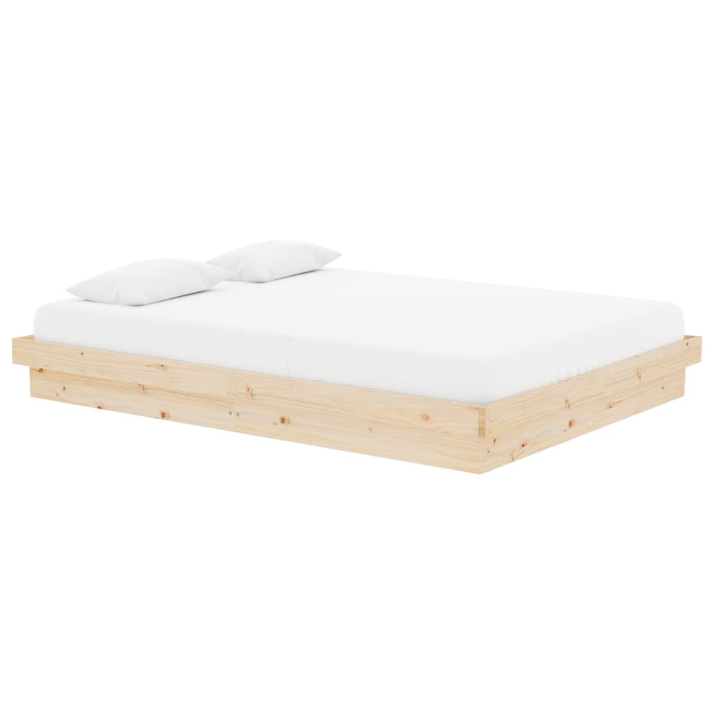 Bed Frame without Mattress Solid Wood Double