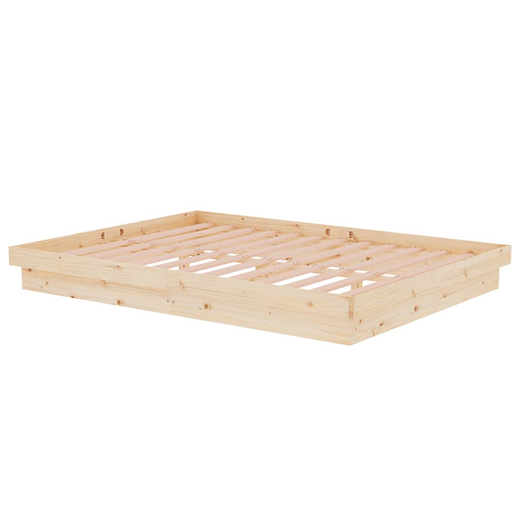Bed Frame without Mattress Solid Wood Double
