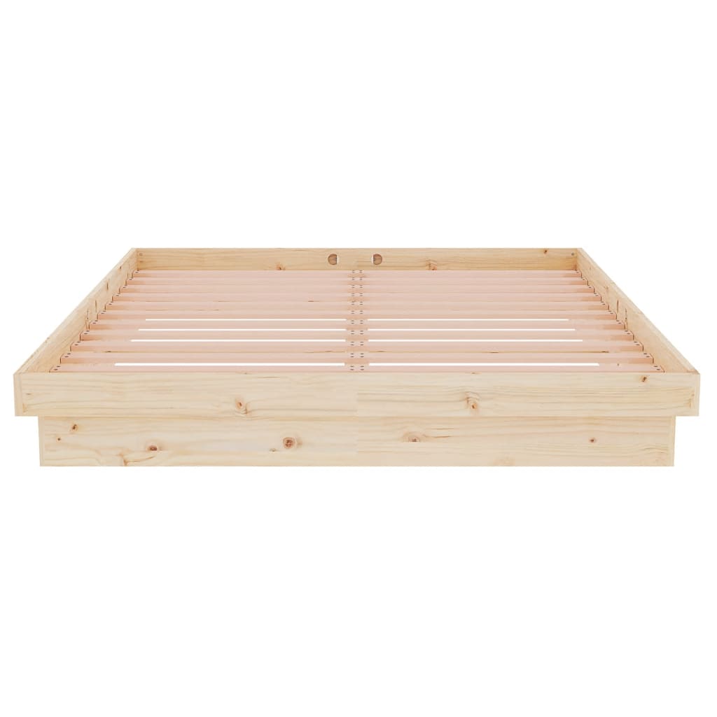 Bed Frame without Mattress Solid Wood Double